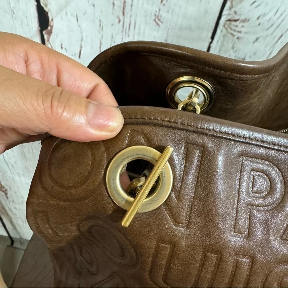 Louis Vuitton Paris Souple Whisper PM Chocolate Embossed leather bag limited